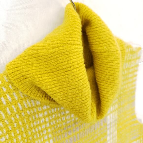 The Limited Sweater Women Medium Yellow Sleeveless Cowl Neck Hi Low Hem Pullover - Picture 5 of 10